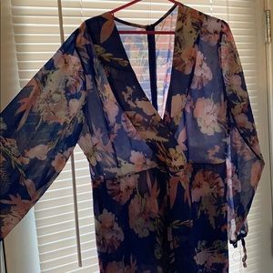 Plus Size Split Maxi Romper Dress